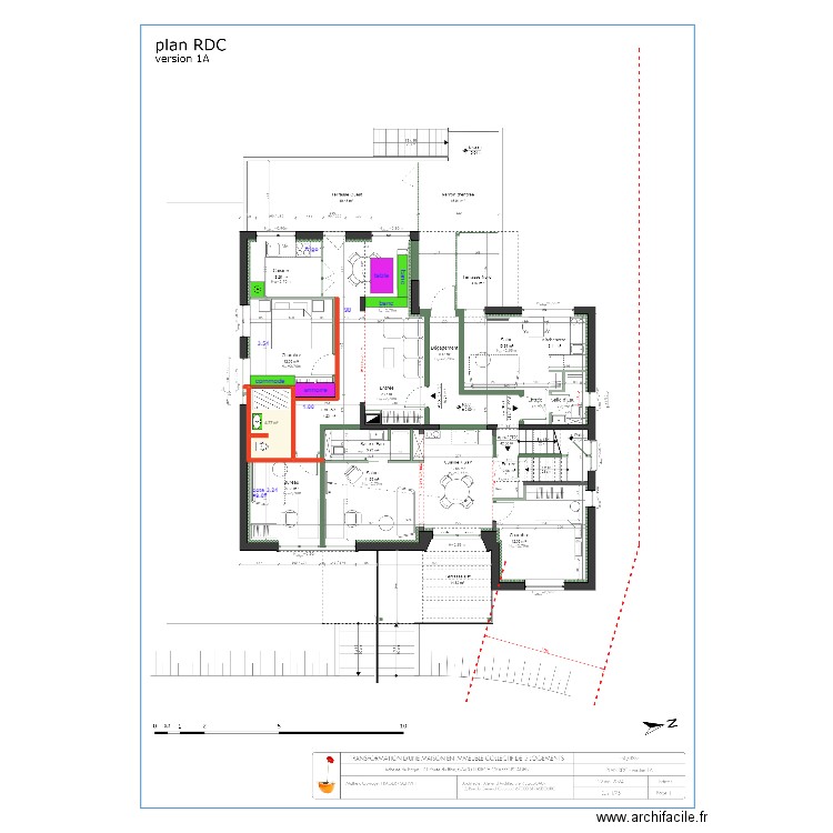 catherine corinne 25/05. Plan de 1 pièce et 5 m2