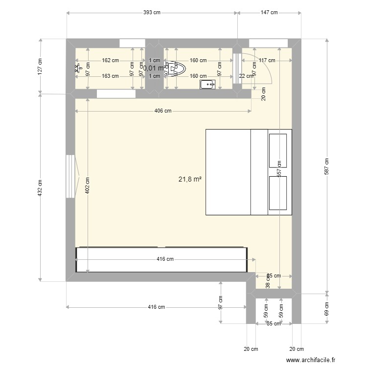 LOGE. Plan de 0 pièce et 0 m2