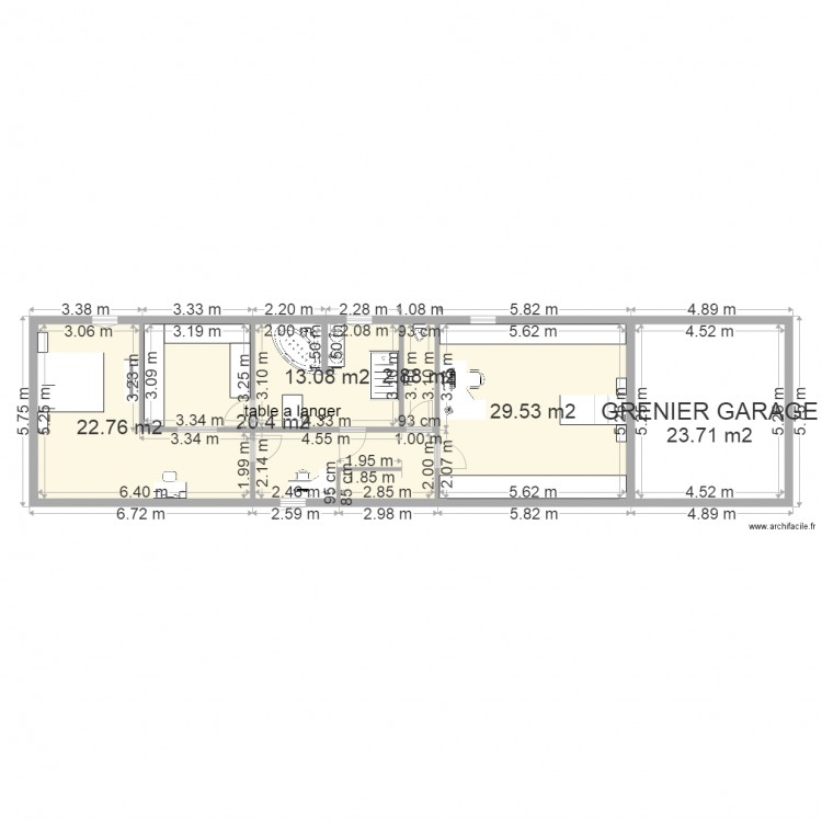 1er etage model 1 avec meuble. Plan de 0 pièce et 0 m2