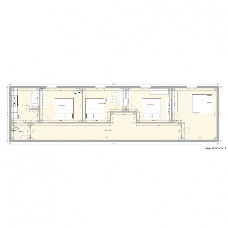 Pièce de vie. Plan de 0 pièce et 0 m2