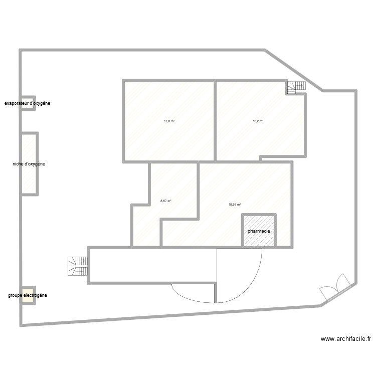 PLAN UMC SIDI SAID 1. Plan de 8 pièces et 67 m2