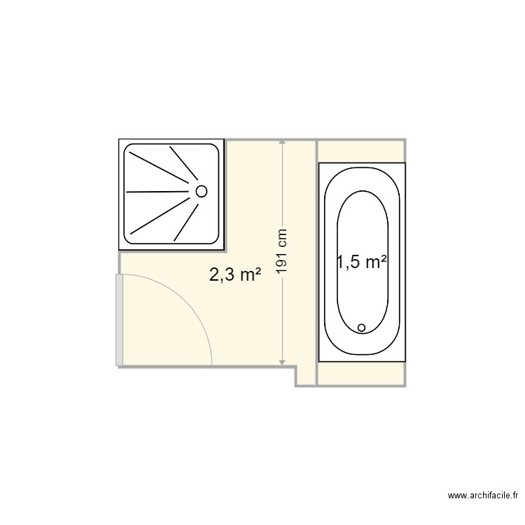 salle de bain auffredou. Plan de 0 pièce et 0 m2