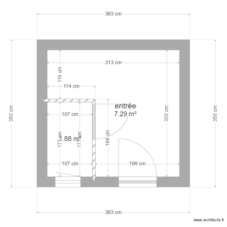 entrée. Plan de 0 pièce et 0 m2