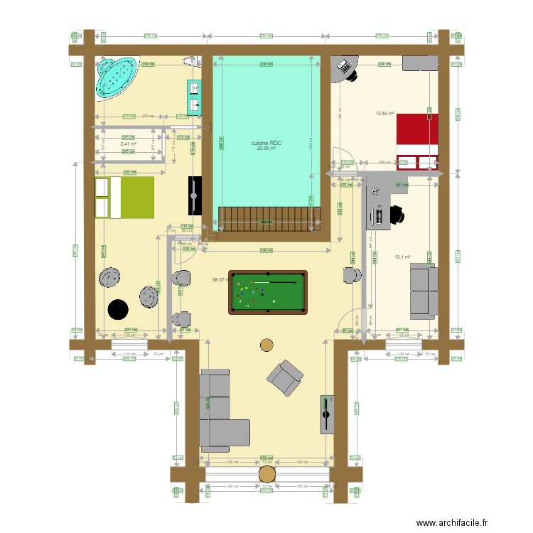 Maison Saint Pourçain sur Sioule 1er etage. Plan de 0 pièce et 0 m2