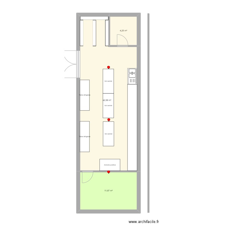 CUISINE CENTRALE. Plan de 0 pièce et 0 m2