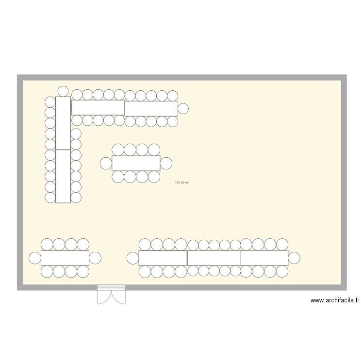 Mariage. Plan de 1 pièce et 163 m2