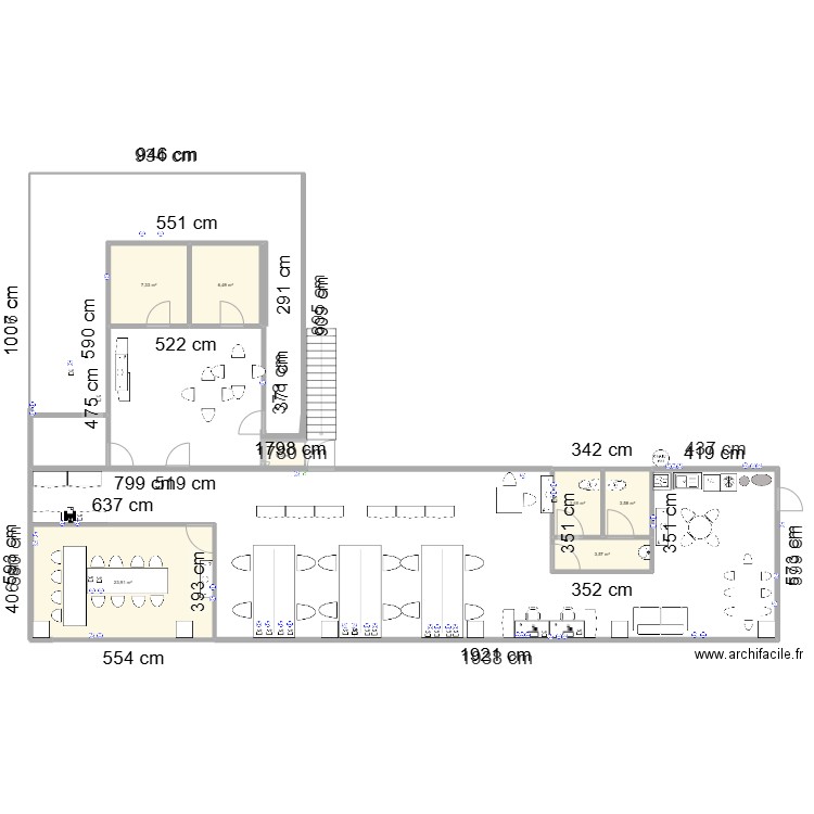 THELUS 8. Plan de 7 pièces et 50 m2