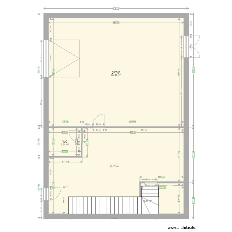 veia. Plan de 4 pièces et 108 m2