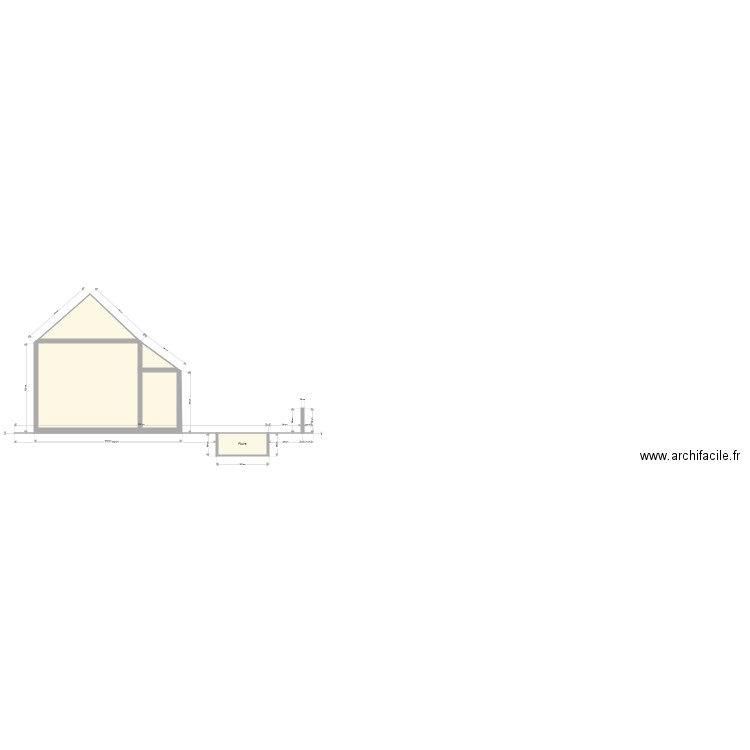 Plan de coupe AA. Plan de 0 pièce et 0 m2