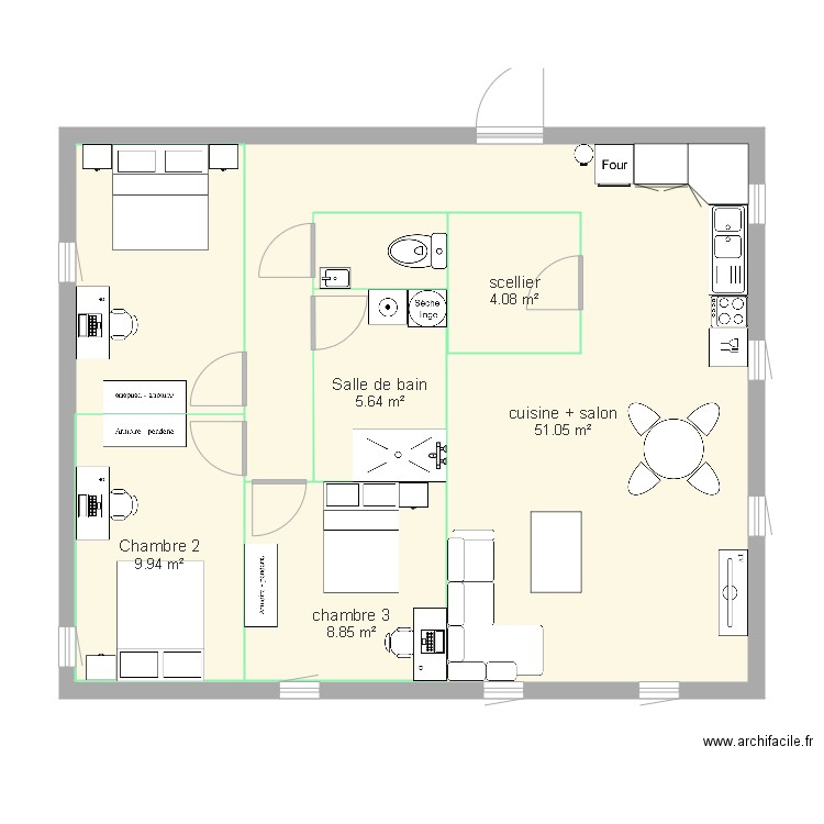 plan sur ordinateur 2 Silène. Plan de 0 pièce et 0 m2