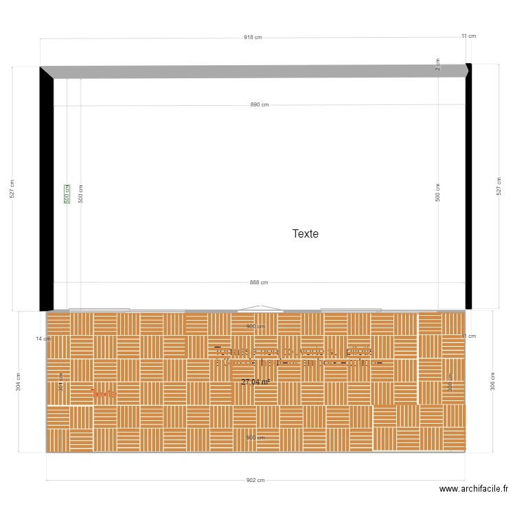 terrasse sur pilotis . Plan de 0 pièce et 0 m2