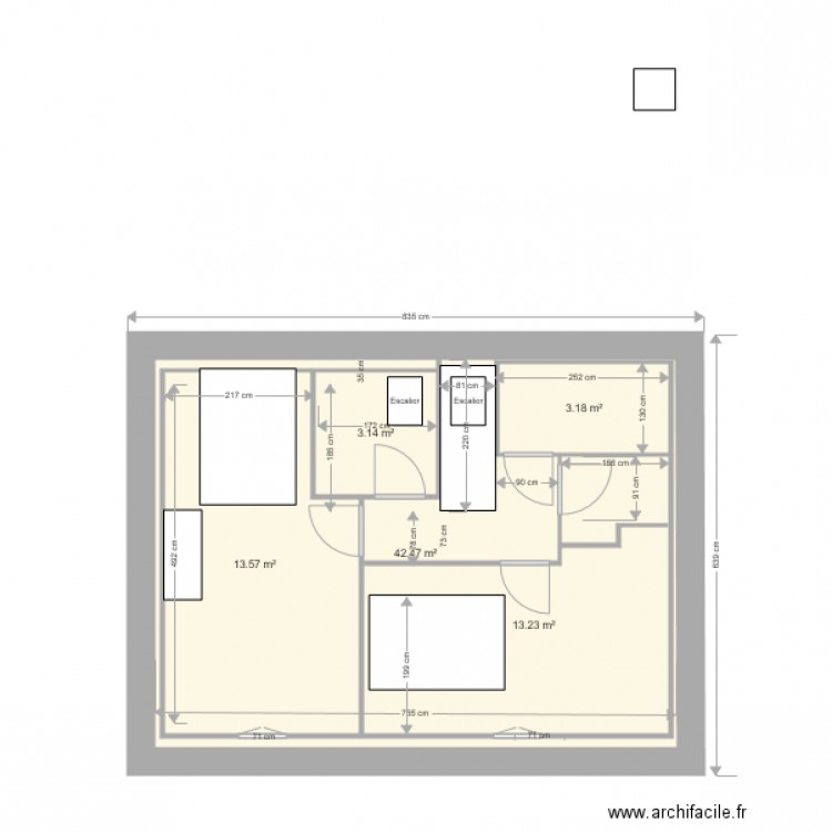 etage. Plan de 0 pièce et 0 m2