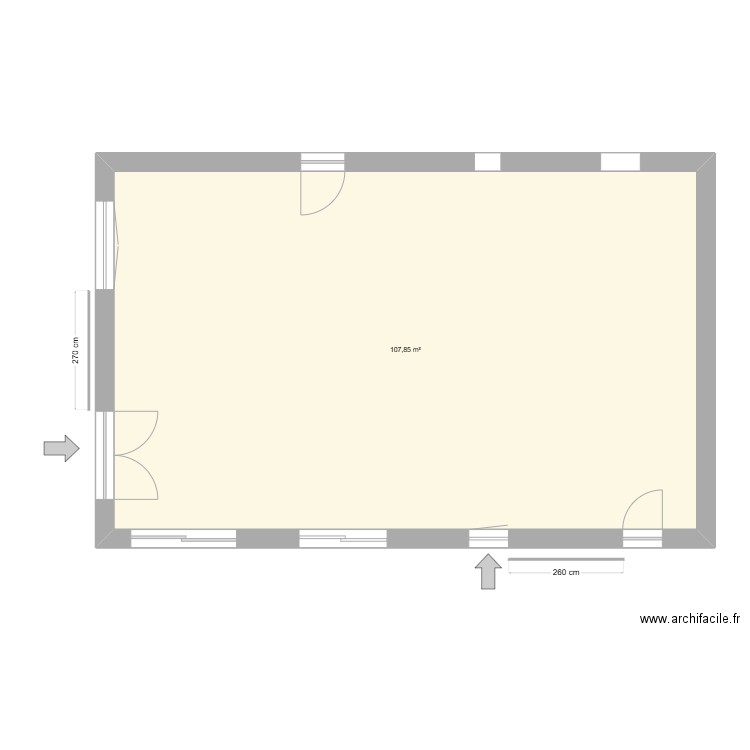 base maison. Plan de 1 pièce et 108 m2