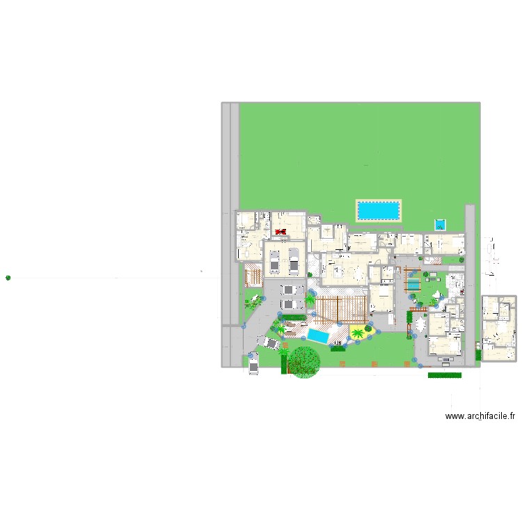 maison MU1 gd v0,4. Plan de 54 pièces et 2025 m2