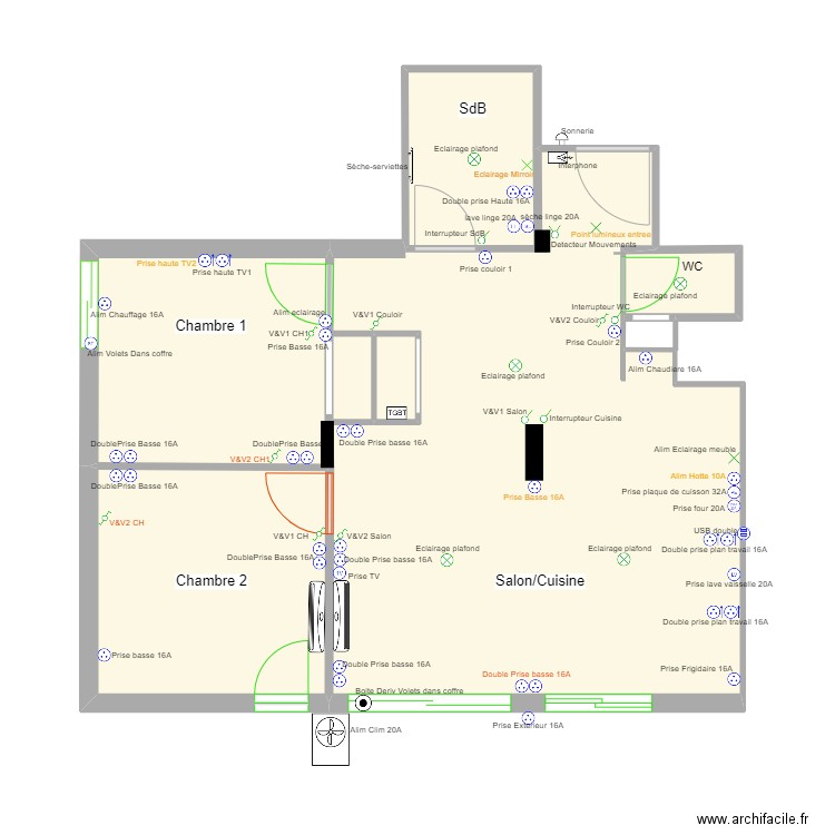 Flat Electrics. Plan de 0 pièce et 0 m2