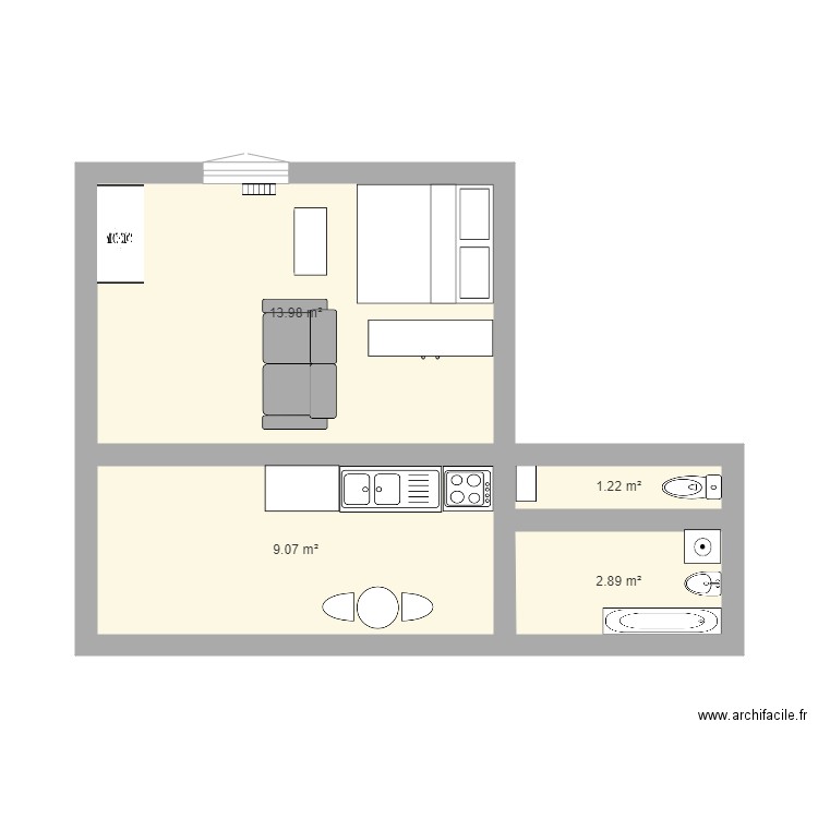 studio manon. Plan de 0 pièce et 0 m2