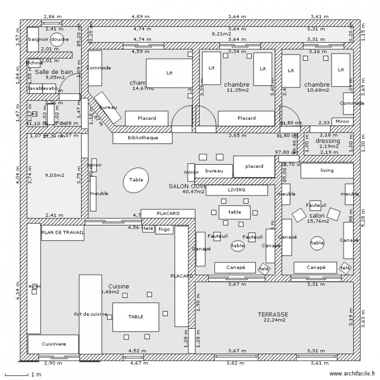 maison. Plan de 0 pièce et 0 m2