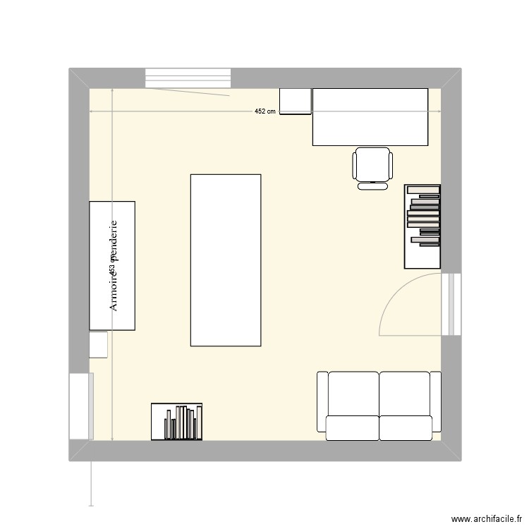 Chambre 4 Nouilhan. Plan de 1 pièce et 20 m2