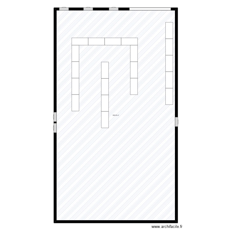 Mariage. Plan de 1 pièce et 299 m2