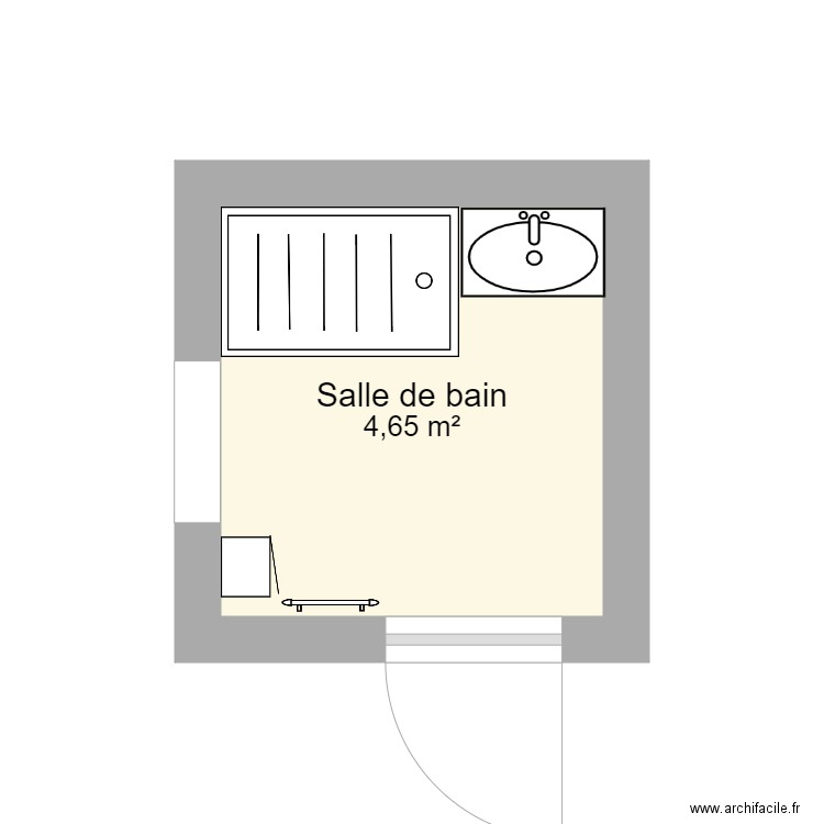 salle de douche - Plan dessiné par nadine5691