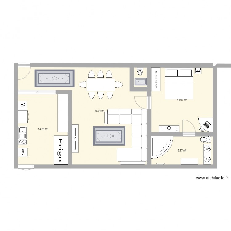 appartement. Plan de 0 pièce et 0 m2