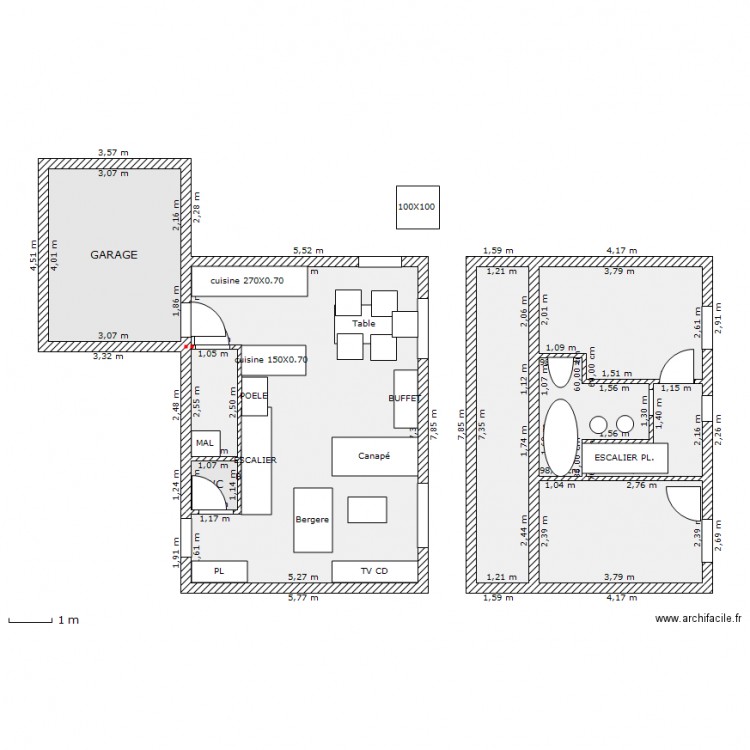 PLAN 41    28 M 2. Plan de 0 pièce et 0 m2