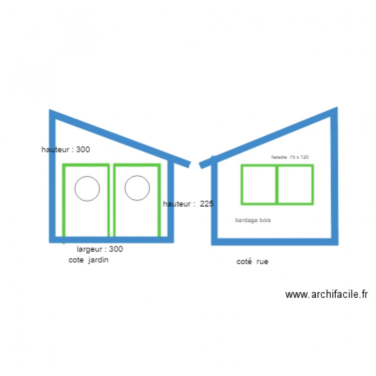 pignon appenti. Plan de 0 pièce et 0 m2