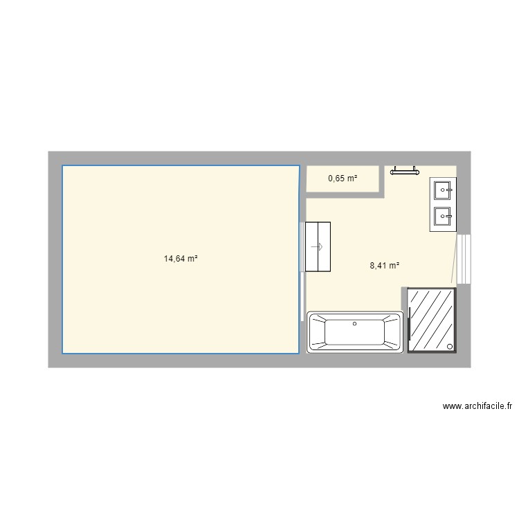 merignac sdb. Plan de 0 pièce et 0 m2