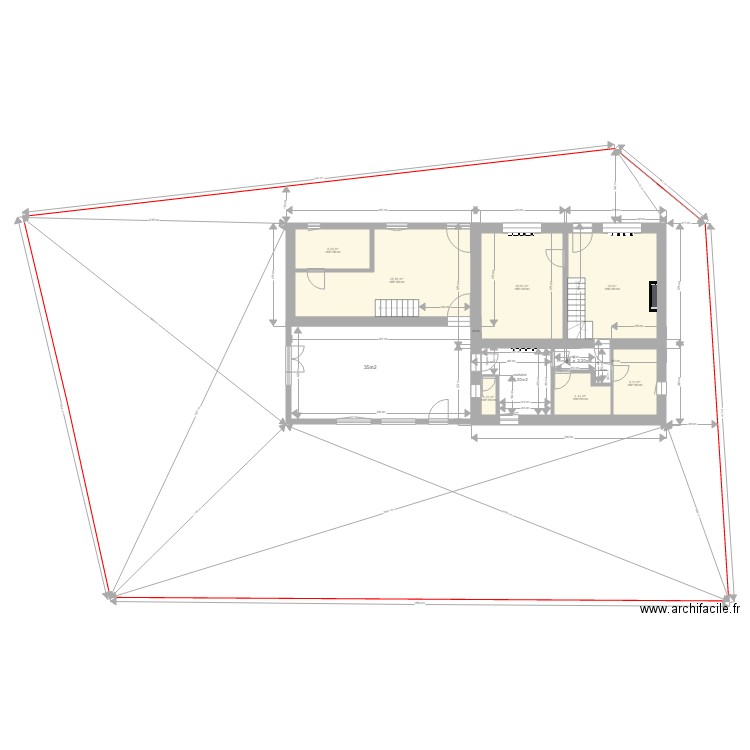 plan terrain avec côtes 1. Plan de 0 pièce et 0 m2