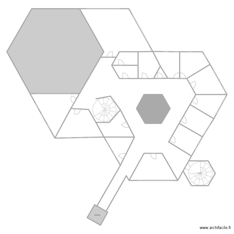 PLAN ETAGE PAILLOU. Plan de 21 pièces et 533 m2