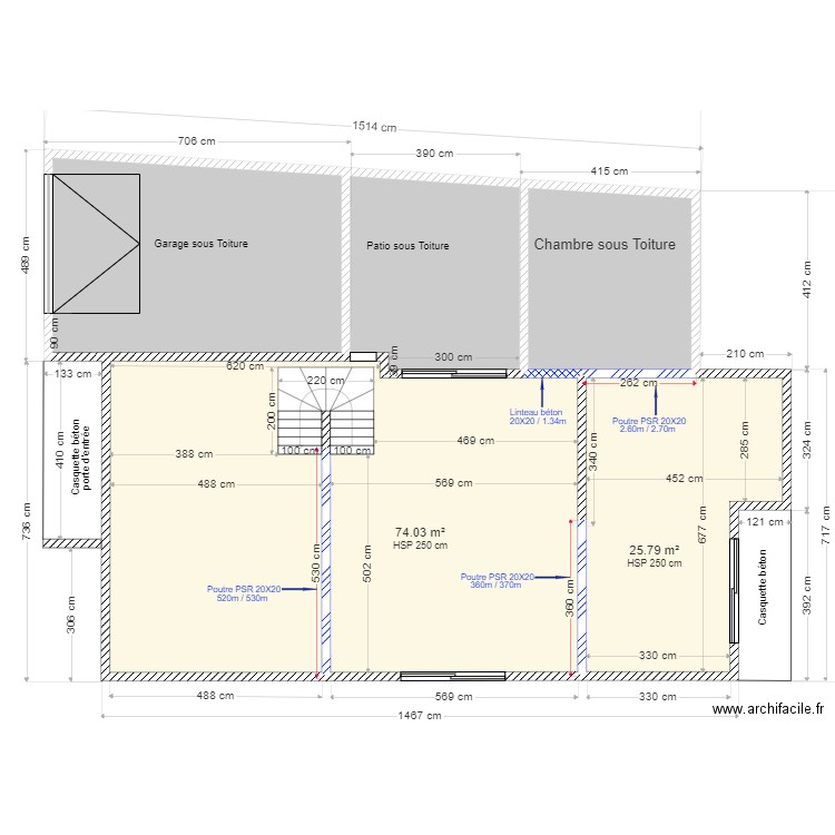 Plancher Etage V3. Plan de 0 pièce et 0 m2