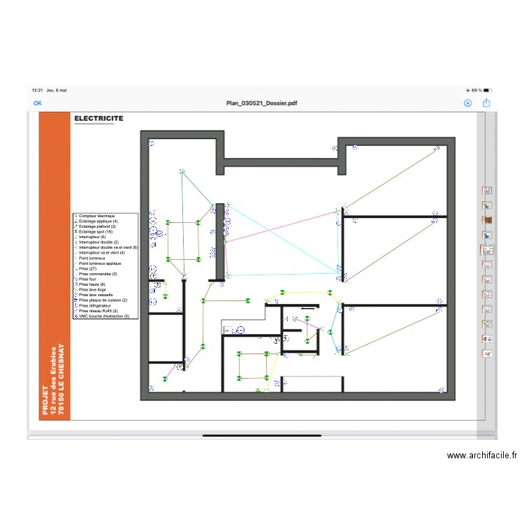 Plan ELECTRIQUE LAMOTTE. Plan de 0 pièce et 0 m2