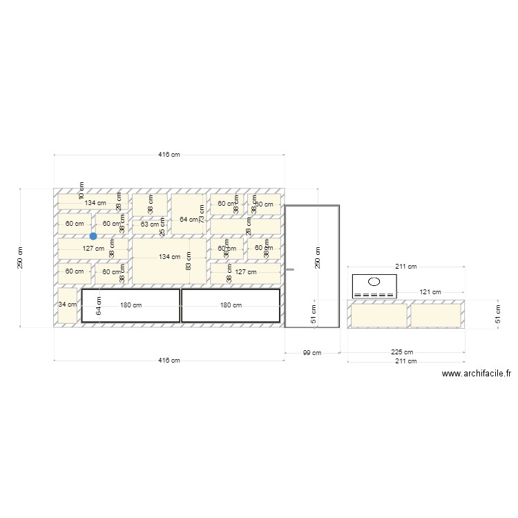 meuble rdc. Plan de 0 pièce et 0 m2