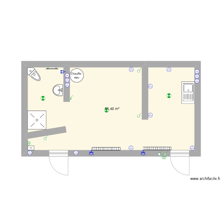 Studio électricité. Plan de 0 pièce et 0 m2