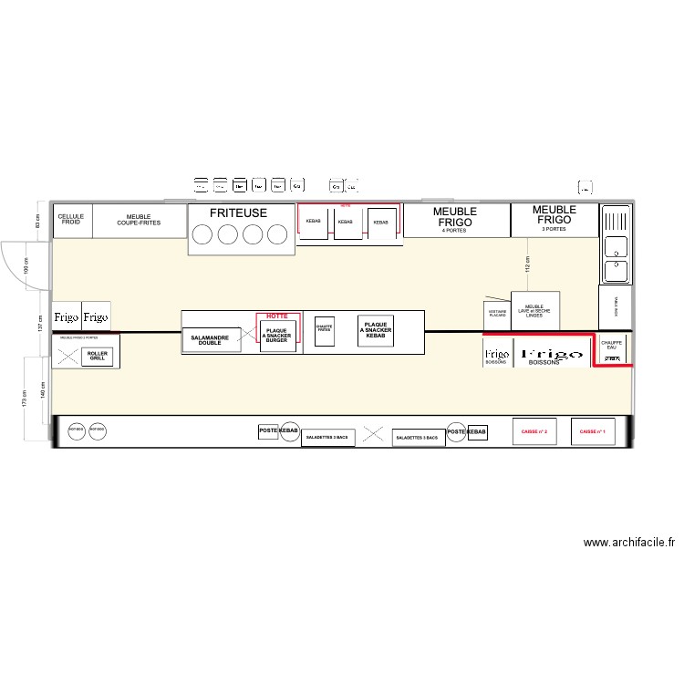 La boucherie 10. Plan de 1 pièce et 57 m2