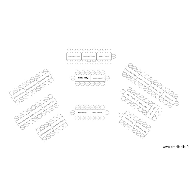 PLAN DE TABLE 2708 MODIFIE. Plan de 0 pièce et 0 m2