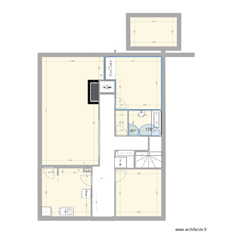 Puy Nègre 2. Plan de 8 pièces et 70 m2