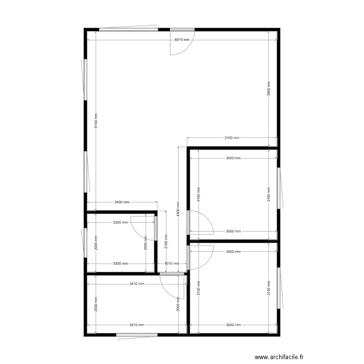 plano acotado. Plan de 0 pièce et 0 m2