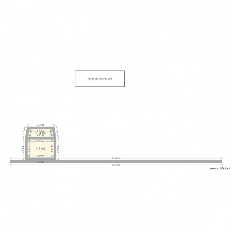 PLAN DE COUPE DP3 chalet de jardin. Plan de 0 pièce et 0 m2