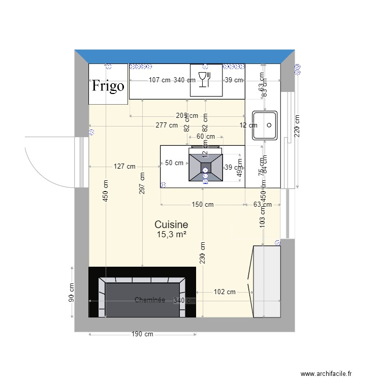 cuisine. Plan de 0 pièce et 0 m2