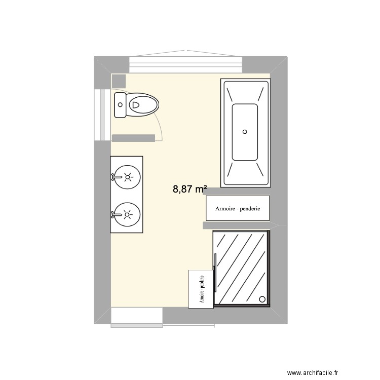 SDB filles V2. Plan de 0 pièce et 0 m2