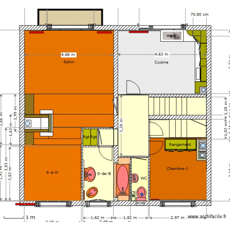 Implantation Bures1°Etage 17/04 5. Plan de 0 pièce et 0 m2