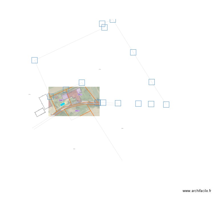 Piscine  DP2  Plan de masse. Plan de 0 pièce et 0 m2