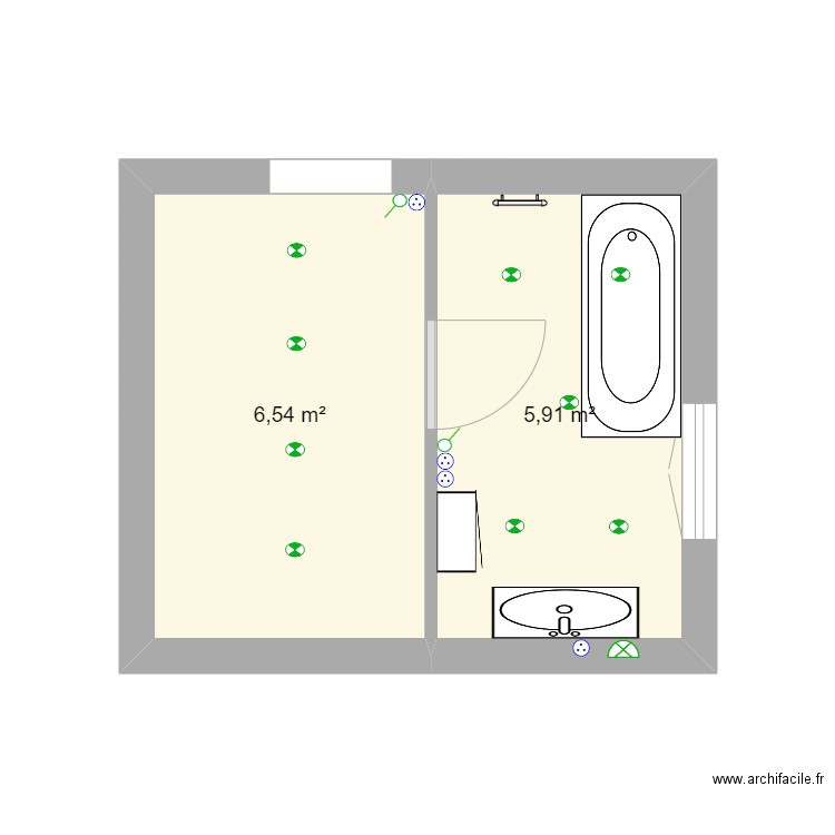 Salle de bain dressing. Plan de 0 pièce et 0 m2