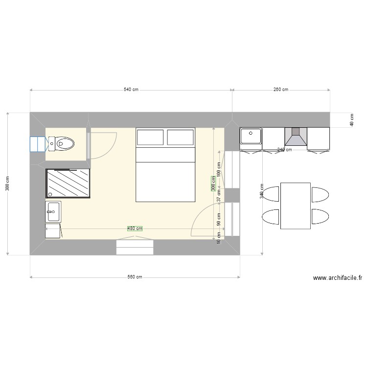 Cabane-studio2. Plan de 0 pièce et 0 m2