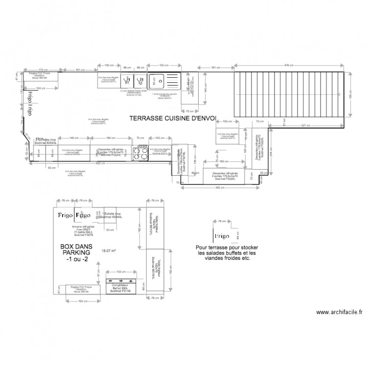 UGC terrasse DG. Plan de 0 pièce et 0 m2