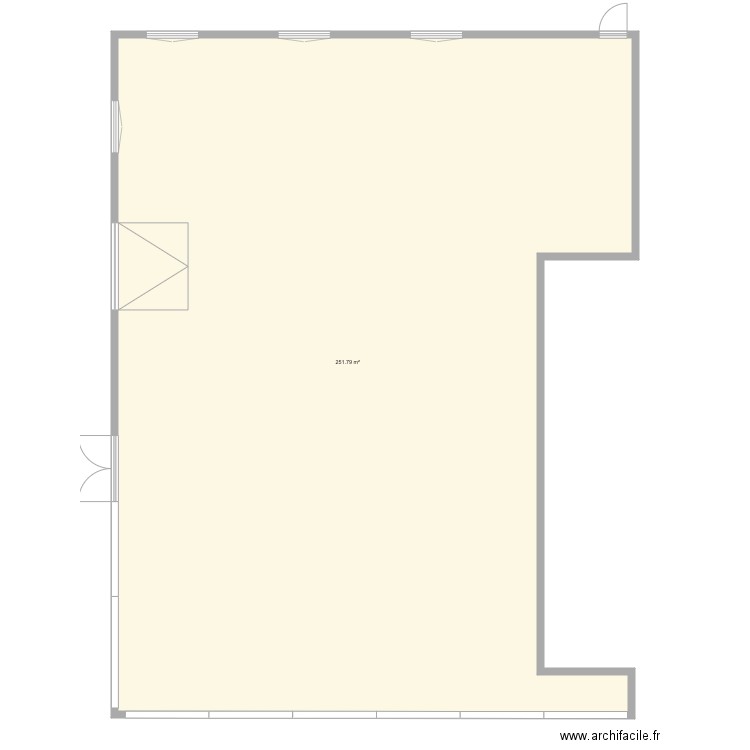 Maronniers actu vide sans cloisons. Plan de 0 pièce et 0 m2