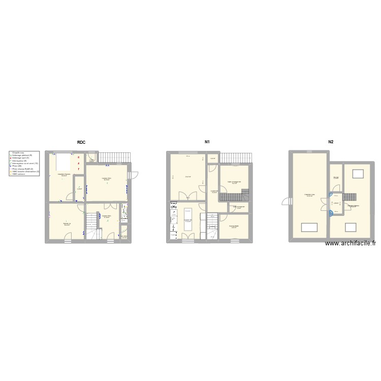 Maison Armand DUEZ ELEC. Plan de 19 pièces et 229 m2