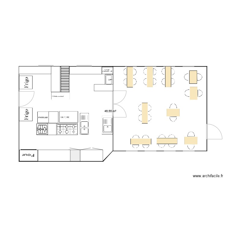 cuisine collectivité stage . Plan de 0 pièce et 0 m2