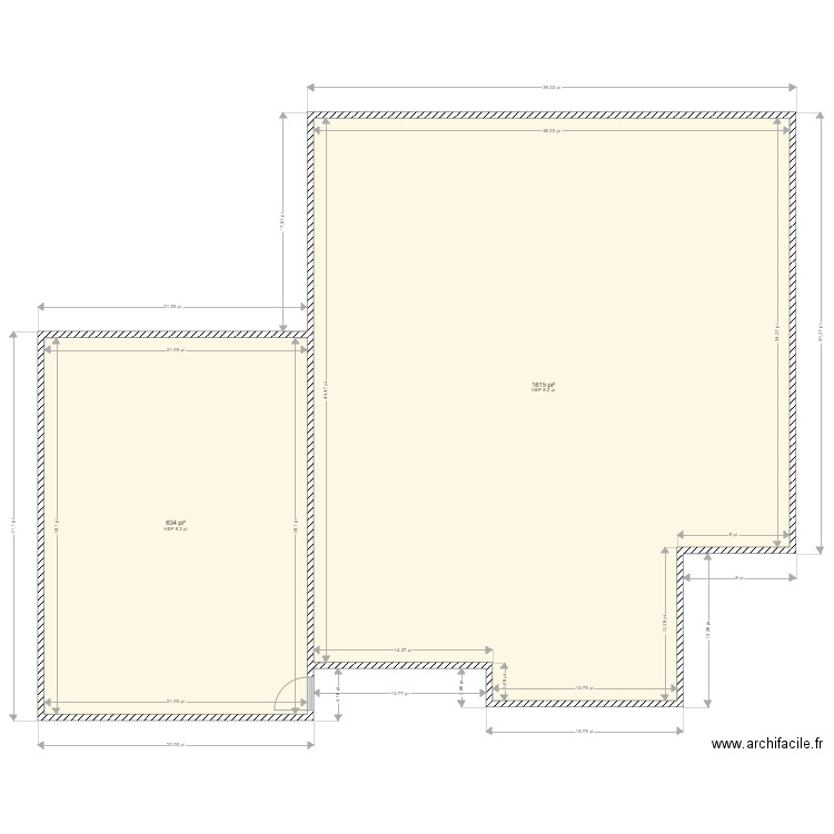 maison milette plan pied . Plan de 0 pièce et 0 m2